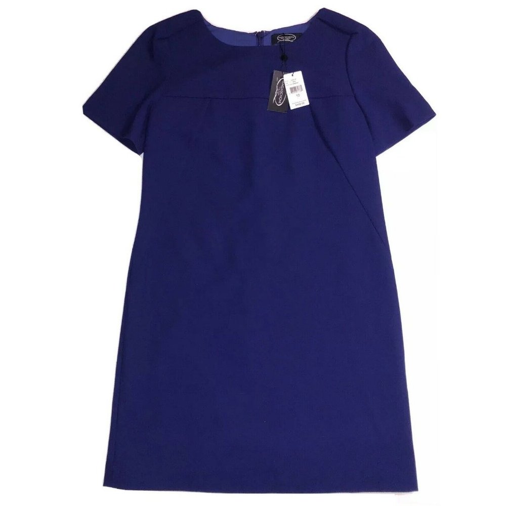 Magaschoni New York Women's Sz 10 Blue Lined Dress
